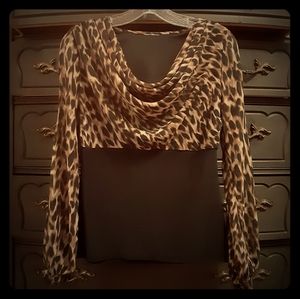 Slinky leopard print top